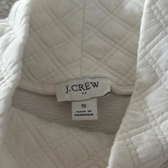 J.Crew Factory Ivory Quilted Pullover - Picture 4 of 7